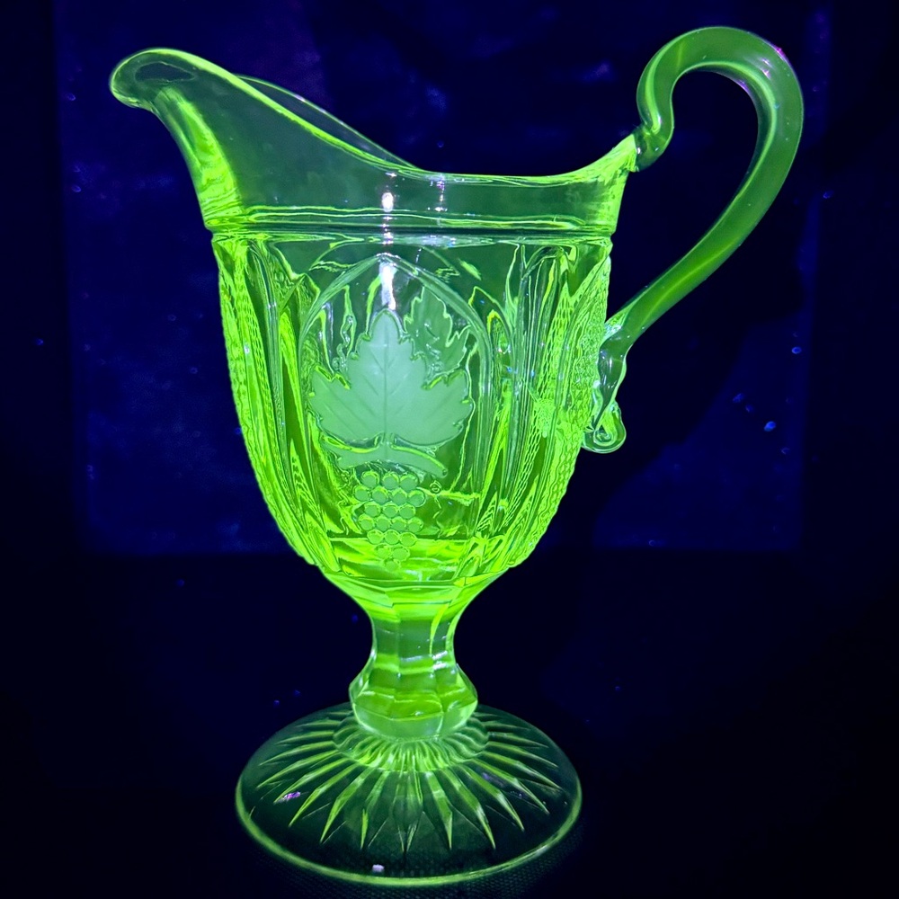 ❌SOLD❌Antique Manganese Glass Creamer by Boston & Sandwich Glass Company